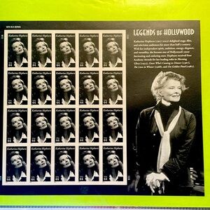 Katharine Hepburn “Legends of Hollywood” stamps.